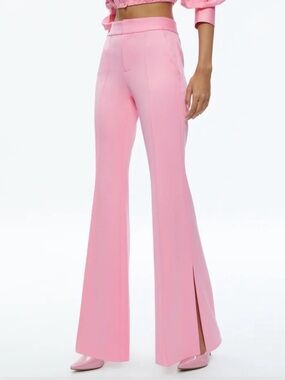 Alice & Olivia - Cherry Blossom High Rise Danette Flare Slit Trouser Size 4